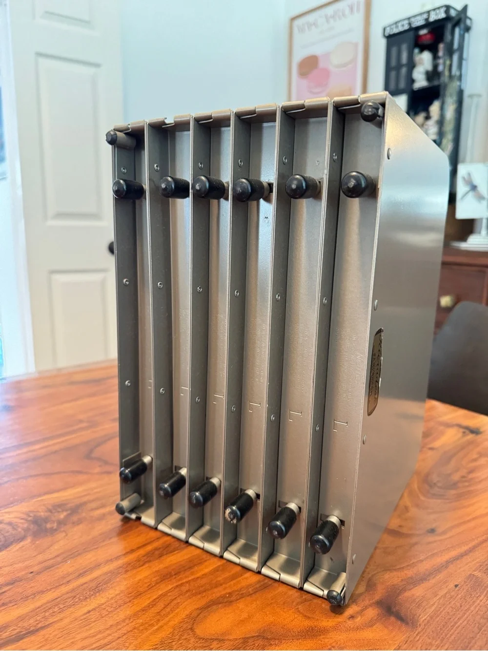 Vintage MCM Sengbusch KLERADESK 6 SLOT Adjustable METAL Desktop  File Organizer